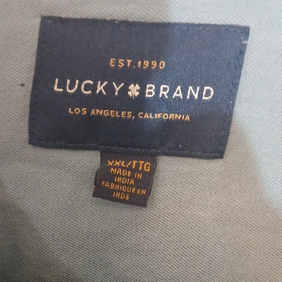 Make Offer! Lucky Brand Green Casual Button Down Shirt "Accepting Decent Offer" - Picture 2 of 3